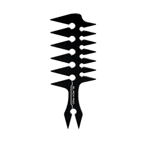 Black hair styling tool with 'Blackred' branding on a white background