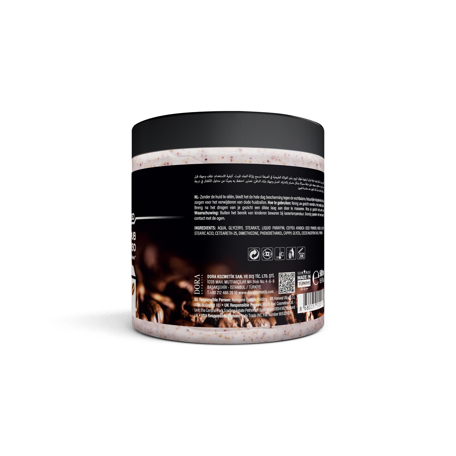 Black Red Face Scrub Espresso 500ml | Barber Outlet