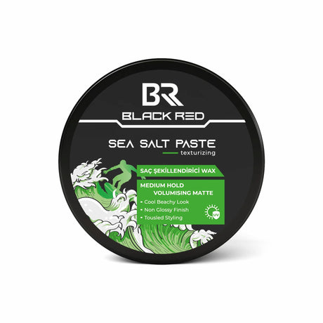 Black Red Hair Styling Texturising Sea Salt Paste 120ml | Barber Outlet