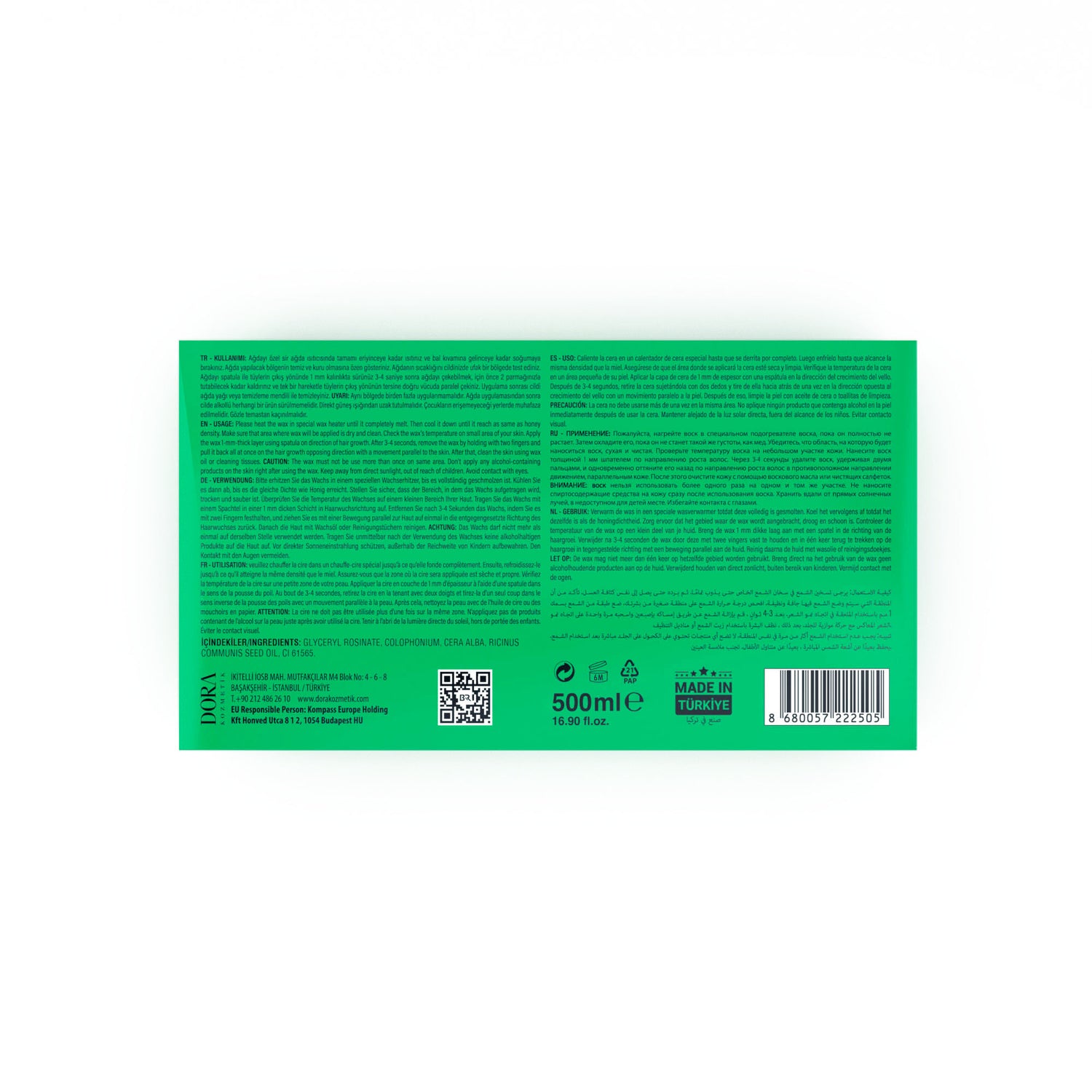 Black Red Depilatory Hard Wax Azulen - 500ml