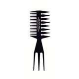 Black Red Slicked Back Comb
