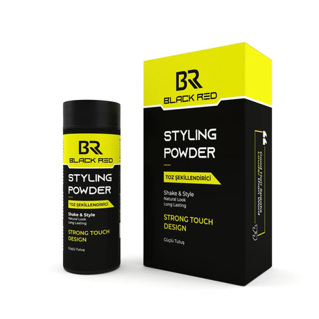 Black Red Texturising Hair Styling Powder Strong Touch 20gr | Barber Outlet