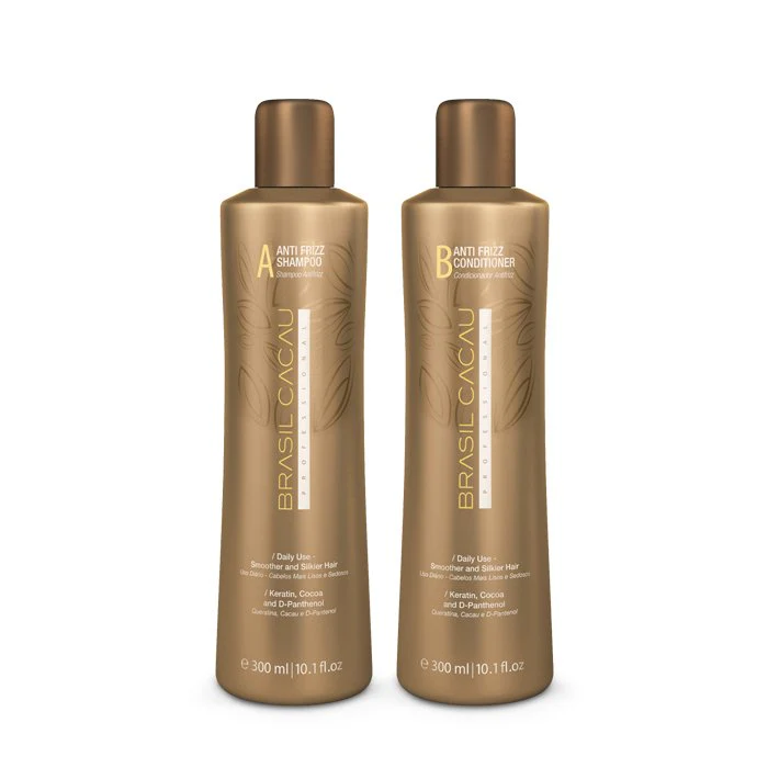 Brasil Cacau Smoothing Anti Frizz Shampoo And Conditioner Duo Pack - 300ml | Barber Outlet