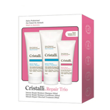 Cristalli Repair Trio set with three bottles and a pink box on a white background