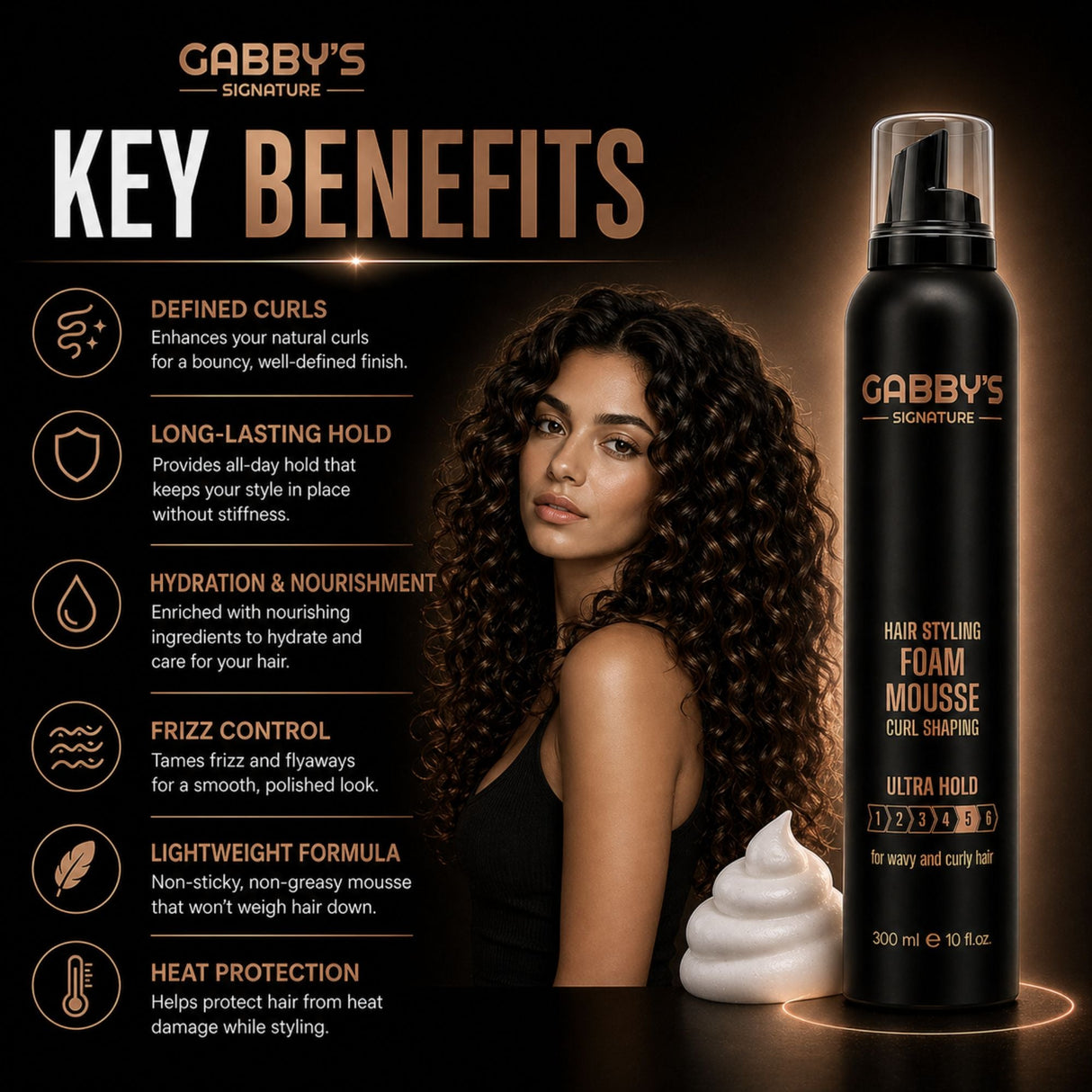 Gabby's Signature - Hair Styling Foam Mousse 300ml