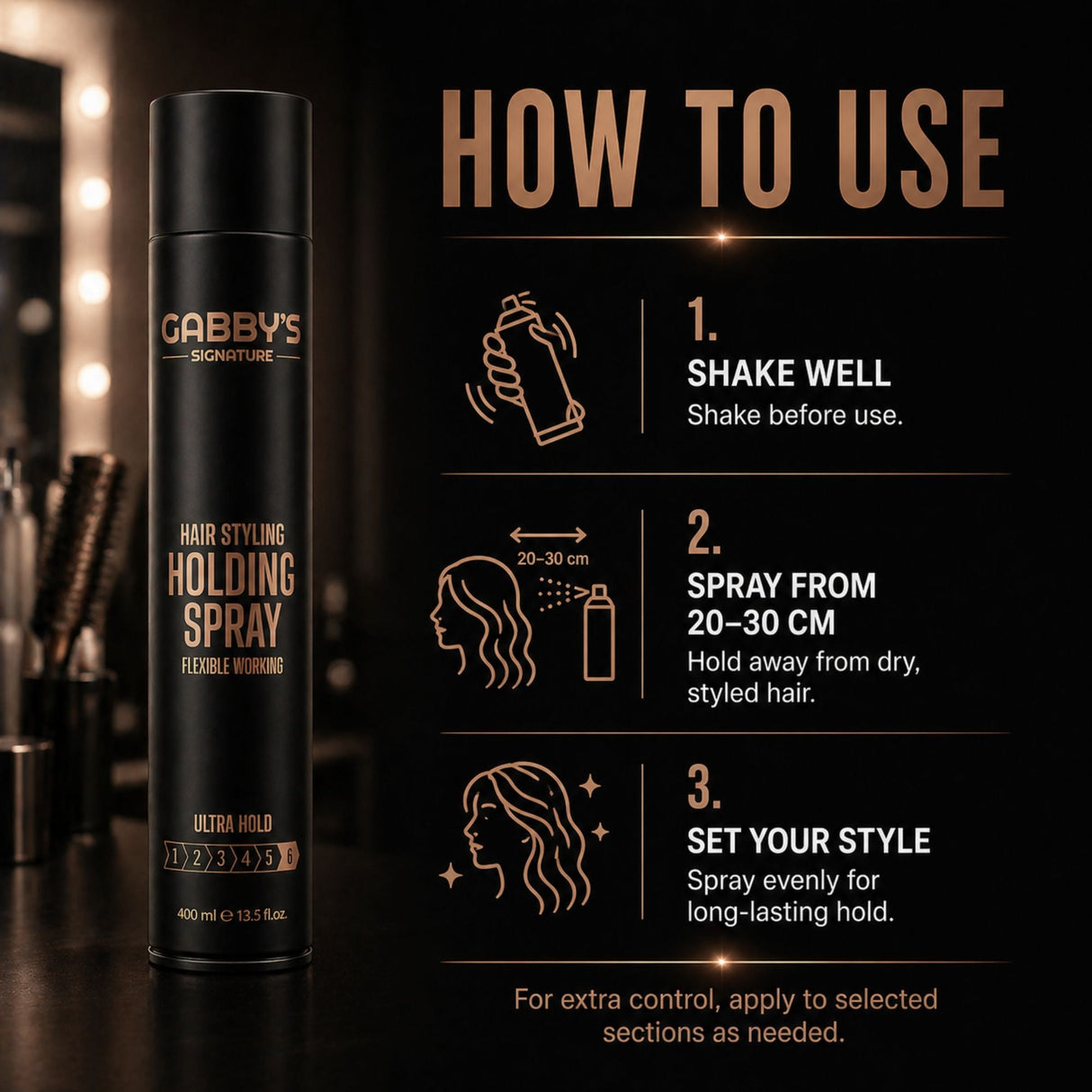 Gabby's Signature - Hair Styling Holding Spray 400ml