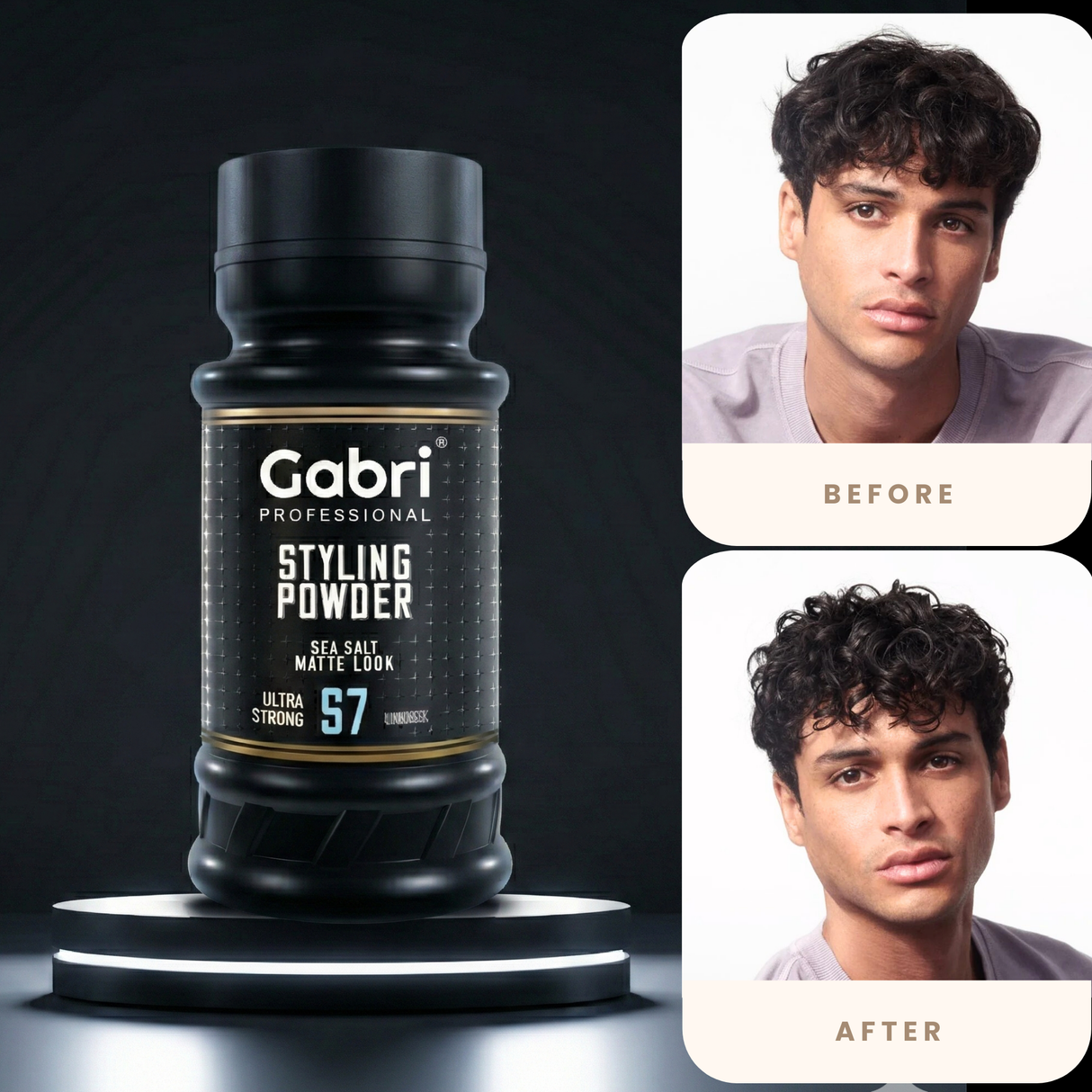 Gabri Professional -  Hair Styling Powder Sea Salt Matte Look S7 Ultra Strong 21g