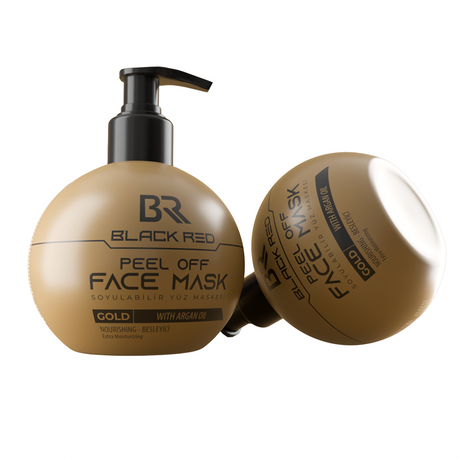 Black Red Peel Off Face Mask Gold with Argan Oil 250ml