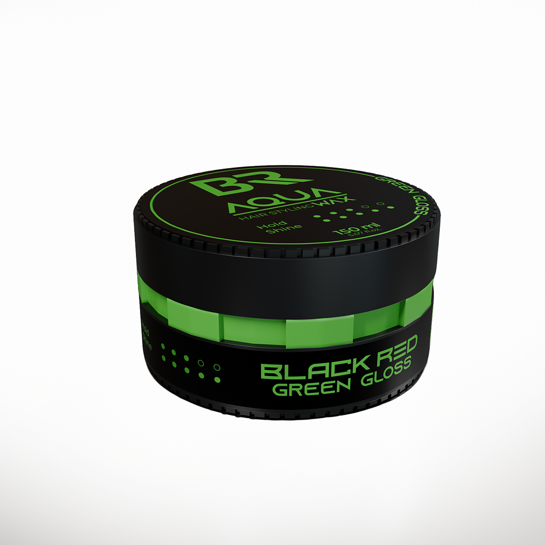 Black Red Aqua Hair Styling Wax Green Gloss 150ml