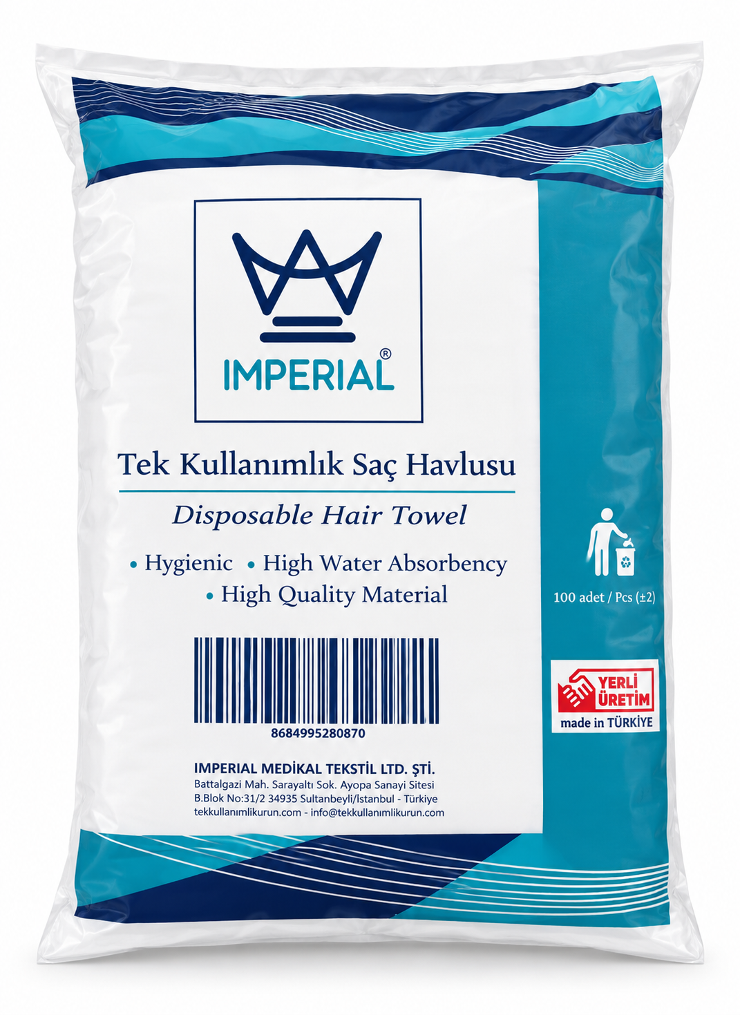 IMPERIAL Disposable Hair Towels - 100pk