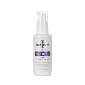 Keracolor Kick Brass purple toning drops bottle on a white background