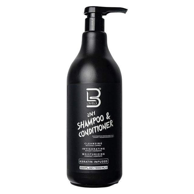 L3VEL3 2 in 1 Keratin Infused Shampoo & Conditioner - 1000ml