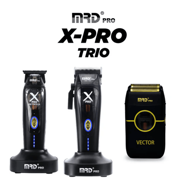 MRD Pro X-Pro Clipper, Trimmer & Foil Shaver Trio - Black