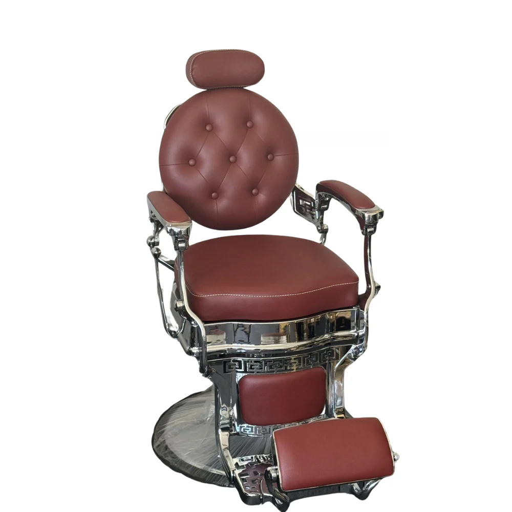 Maroon Legacy Barber Chair - Heavy-Duty & Luxury Design