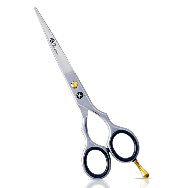 Matte Silver Line Hairdressing Scissors 7 Inch | Barber Outlet