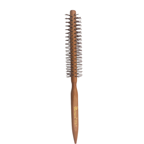 Professional Wooden Deluxe Round Hair Brush - 1850V | Barber Outlet