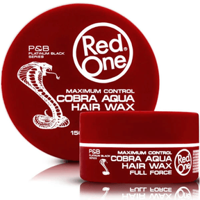 Red One Cobra Aqua Hair Wax containers on a white background