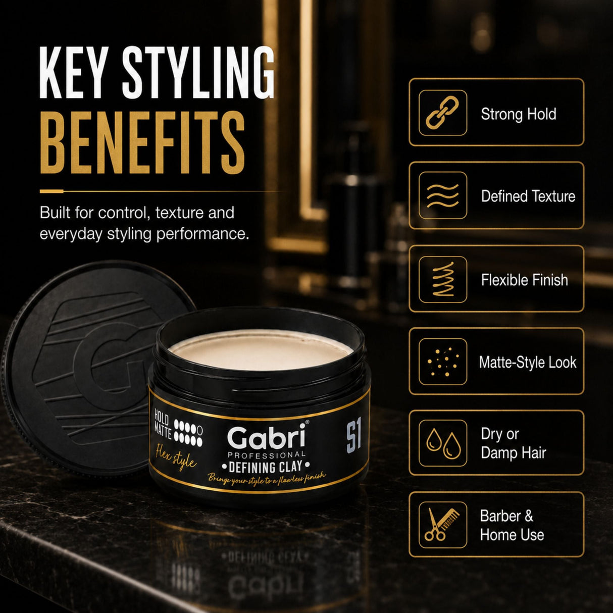Gabri Professional - S1 Defining Clay Flex Style 100ml