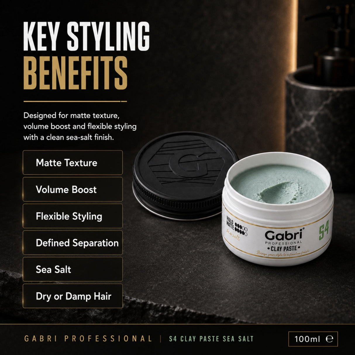 Gabri Professional - S4 Clay Paste Sea Salt 100ml