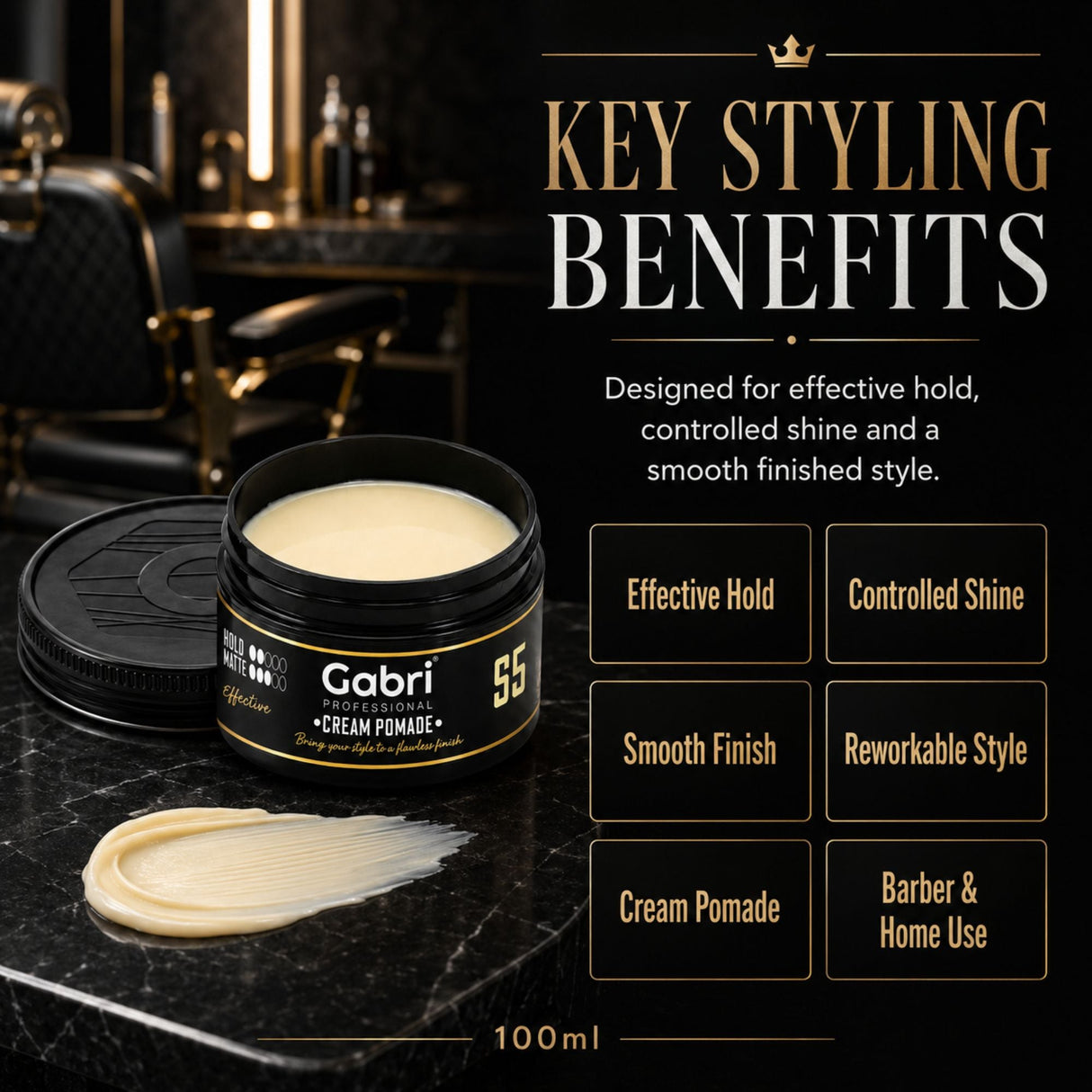 Gabri Professional - S5 Cream Pomade Effective Hold 100ml