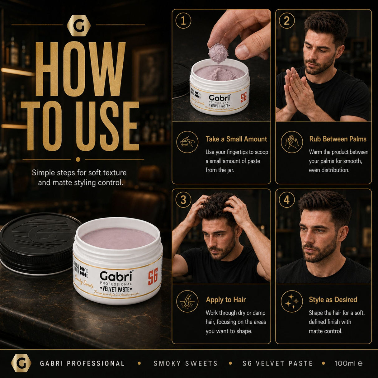 Gabri Professional - S6 Velvet Paste  Smoky Sweets Matte 100ml