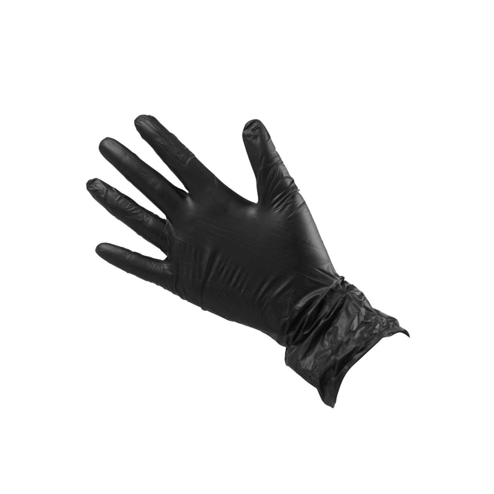 Salon Smart Vinyl Gloves Black Large 100pk