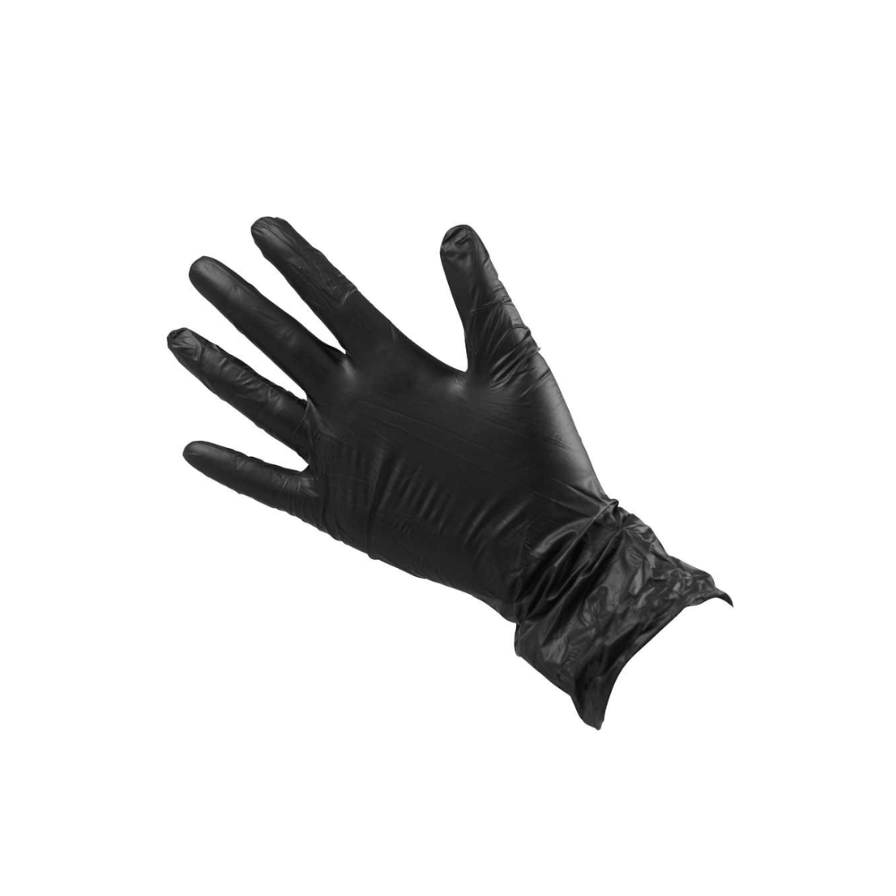 Salon Smart Vinyl Gloves Black Medium 100pk