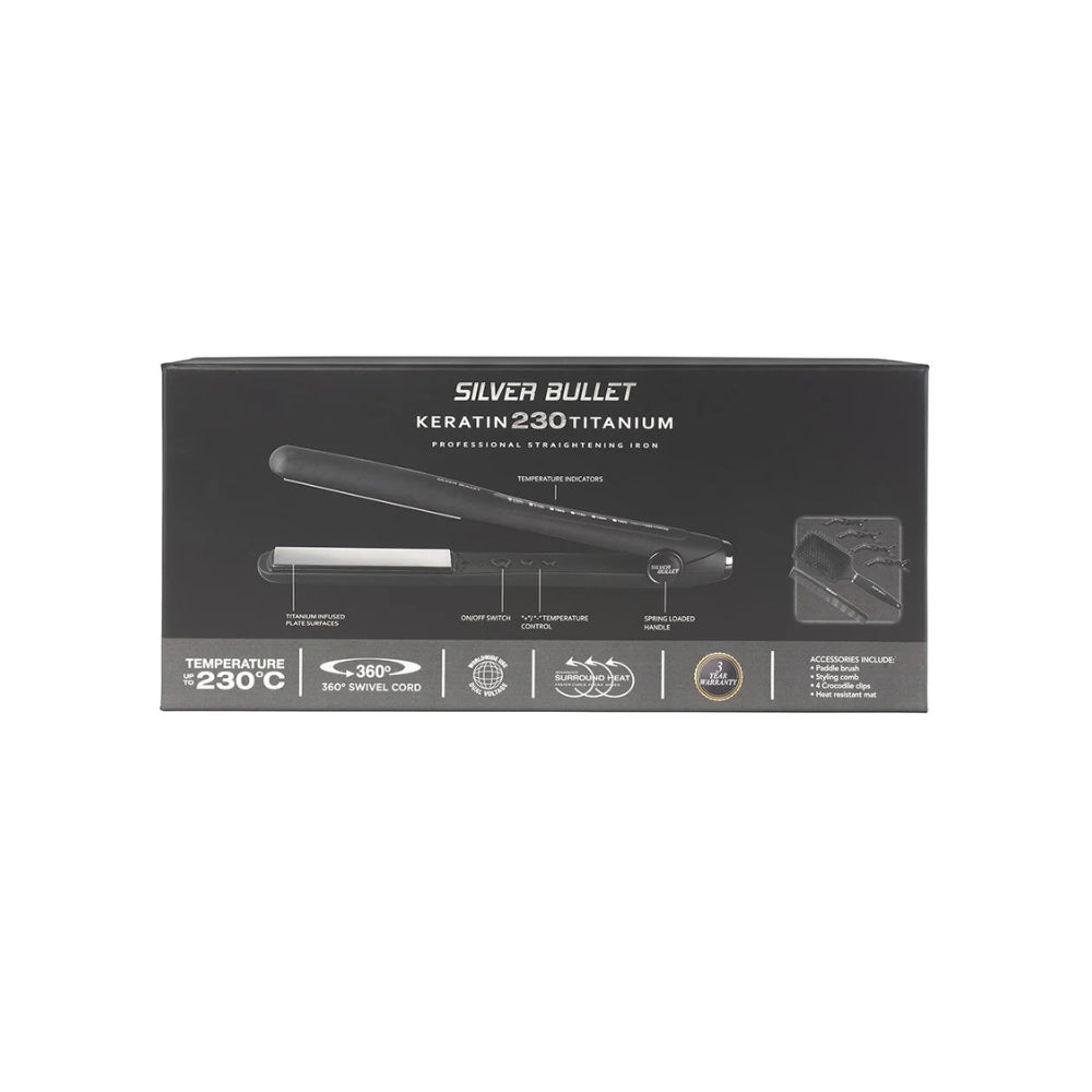 Silver Bullet Keratin 230 Titanium Hair Straightener | Barber Outlet