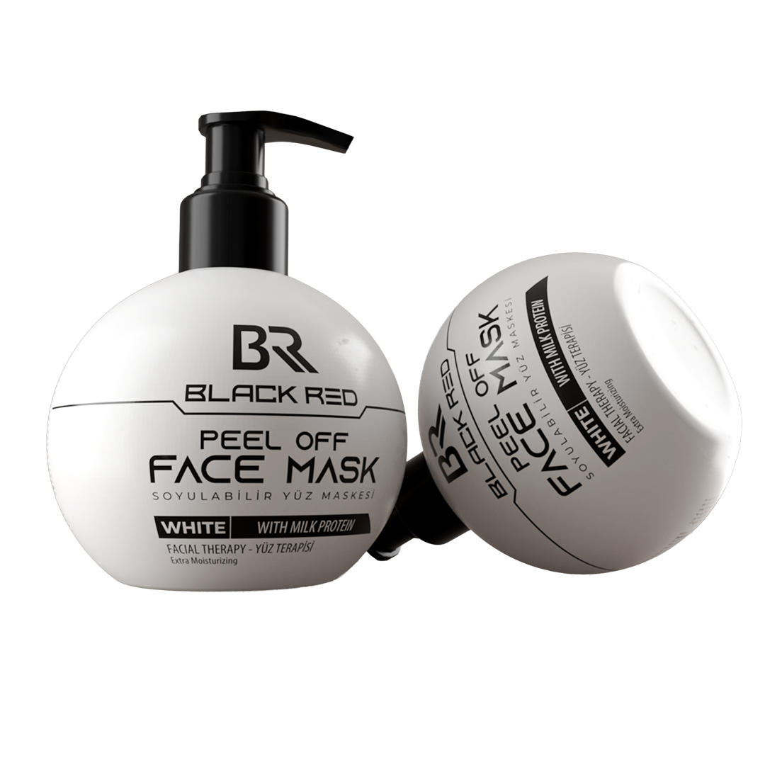 Black Red Peel Off Face Mask White with Milk Protein 250ml