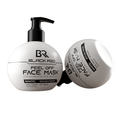 Black Red Peel Off Face Mask White with Milk Protein 250ml