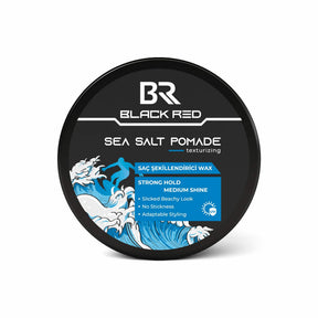 Black Red Hair Styling Texturising Sea Salt Pomade 120ml | Barber Outlet
