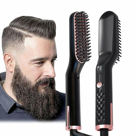 Barber Outlet 3 in 1 Beard and Hair Straightener Brush | Barber Outlet